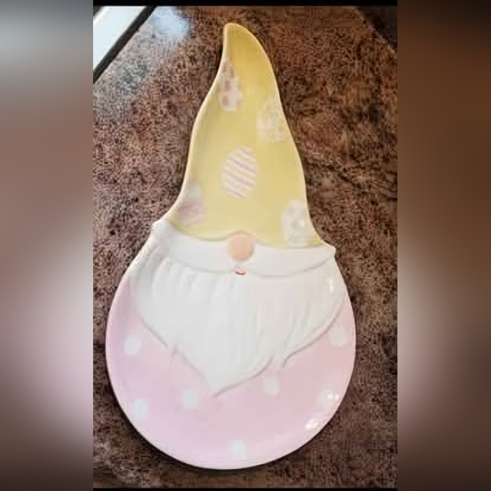 Whimsical Gnome Ceramic Platter